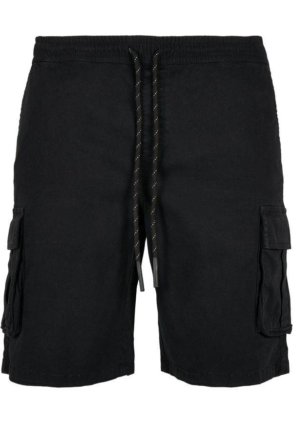 Urban Classics Drawstring Cargo Shorts Black