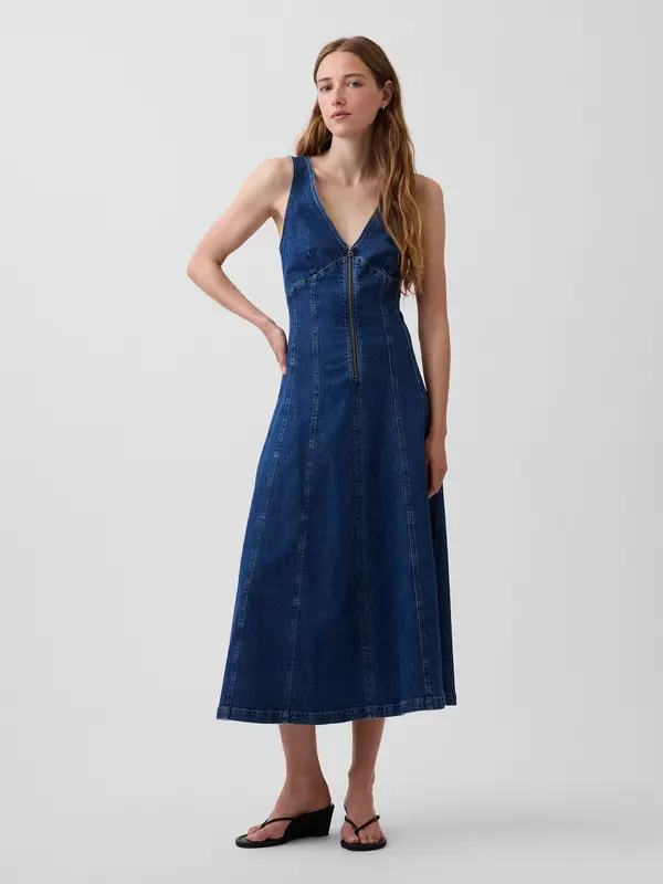 GAP Dresna midi obleka GAP