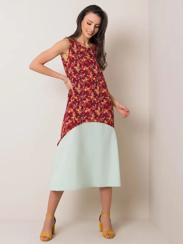 RUE PARIS Dress-2-SK-1221.07P-burgundy