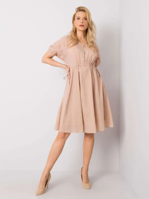 RUE PARIS Dress-217-SK-25663.02-beige