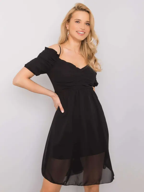 RUE PARIS Dress-322-SK-1768.70P-black