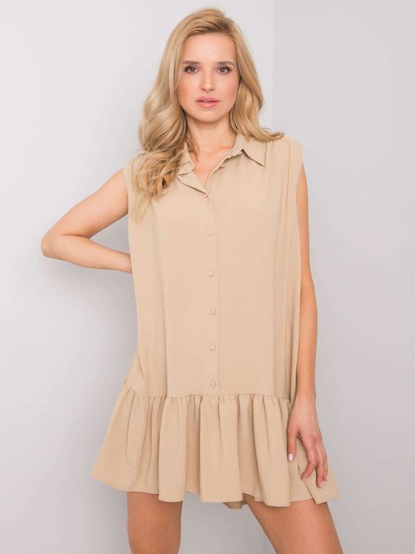 RUE PARIS Dress-341-SK-5183.08-beige