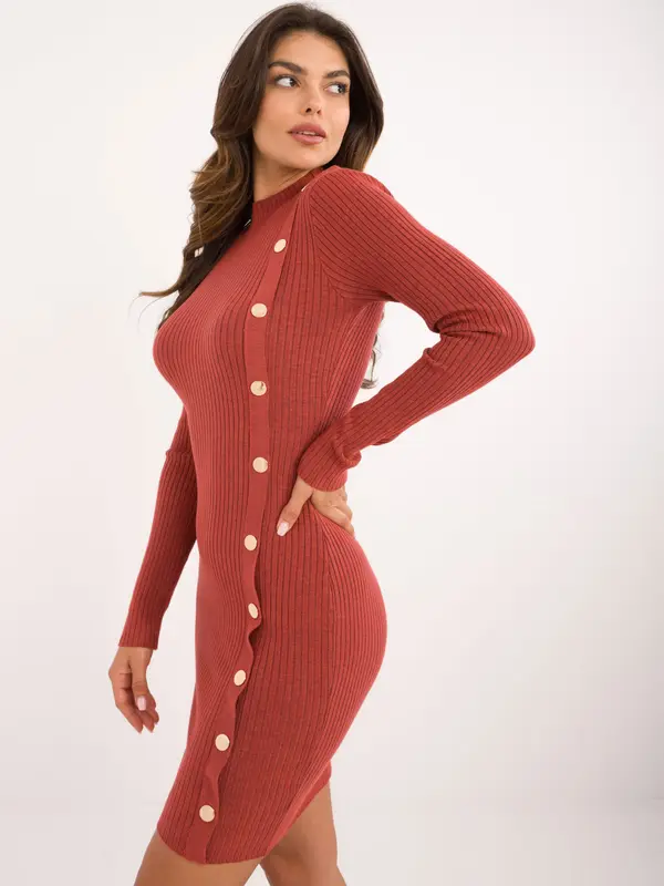 Wool Fashion Italia Dress-AT-SK-2345-2.32-dark orange