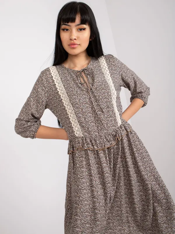 RUE PARIS Dress-CHA-SK-1710-1.52-brown