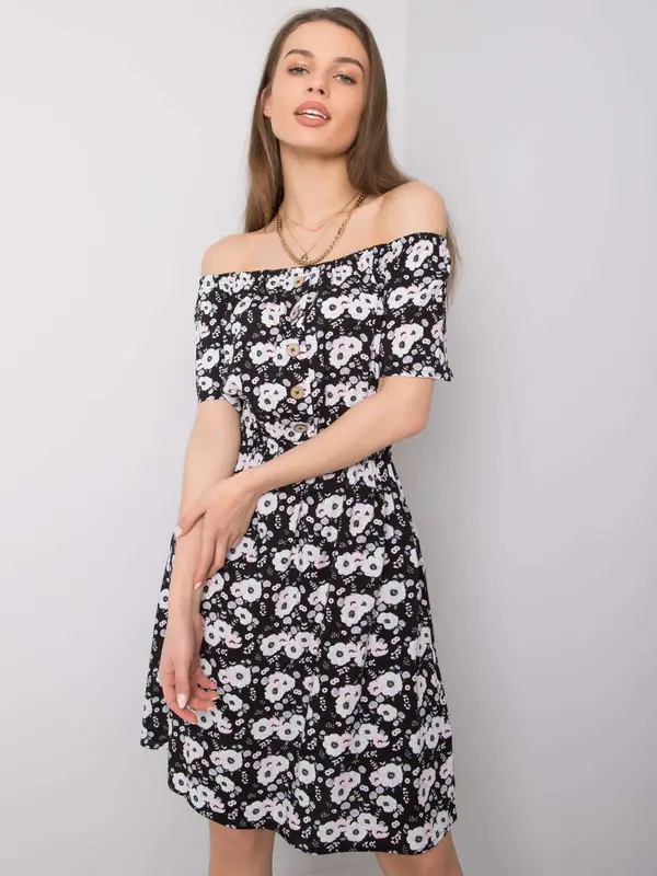 Sublevel Dress-D73771M30244B-black-white
