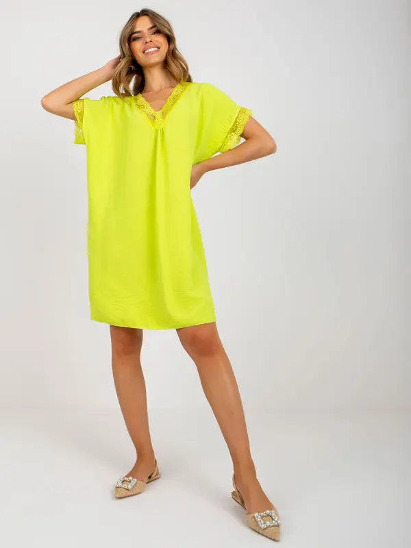 Italy Moda Dress-DHJ-SK-0123.60P-Lime