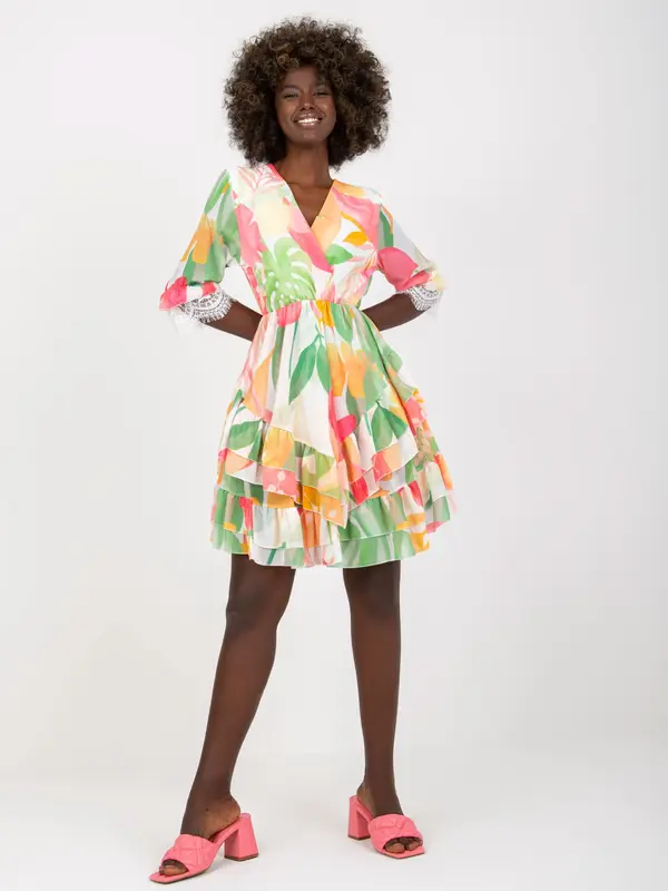 Italy Moda Dress-DHJ-SK-0997-1.33X-White-Pink