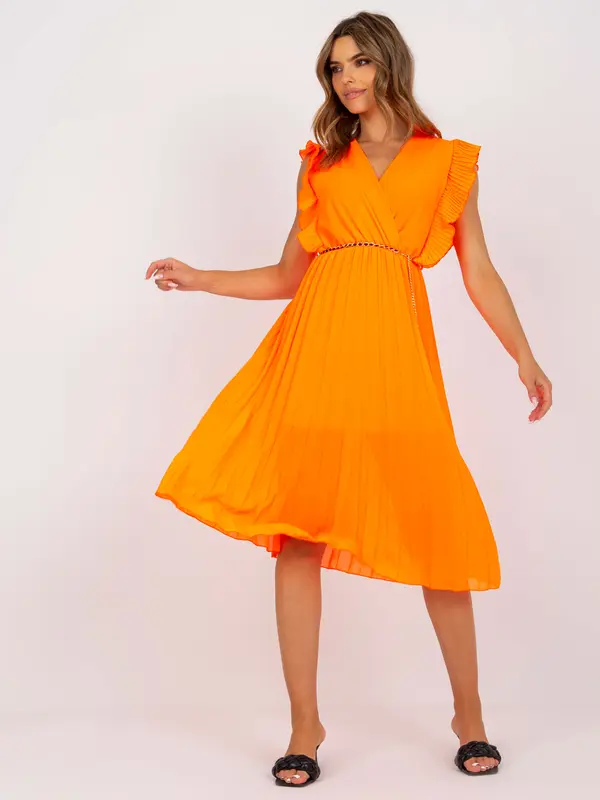 Italy Moda Dress-DHJ-SK-1155.85-fluo orange