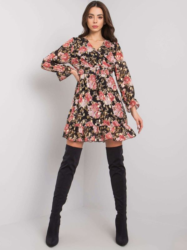 Italy Moda Dress-DHJ-SK-12220-2.14P-Black-Pink