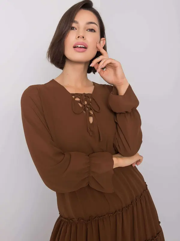 Italy Moda Dress-DHJ-SK-12310.61P-brown