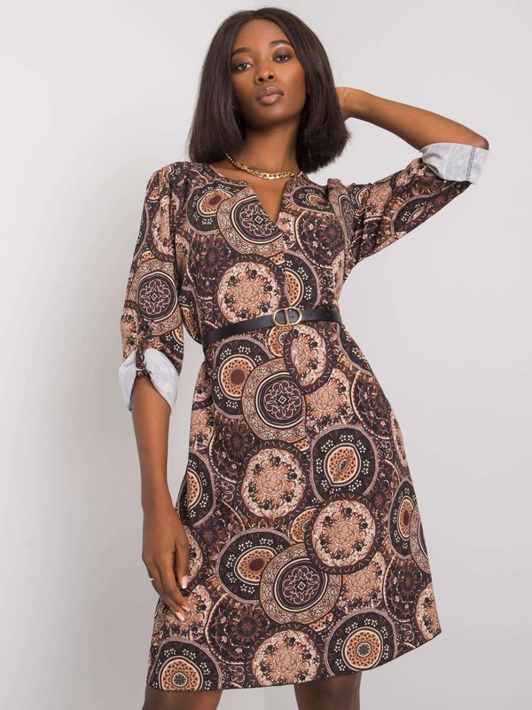 Italy Moda Dress-DHJ-SK-12336B.74P-brown