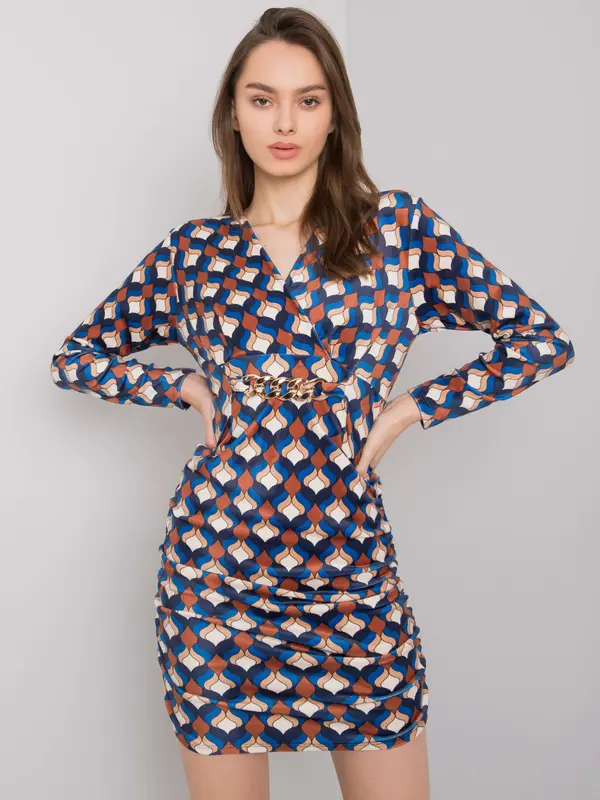 Italy Moda Dress-DHJ-SK-12695.26P-dark blue