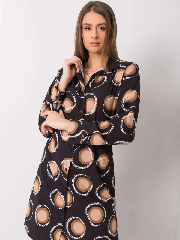 Italy Moda Dress-DHJ-SK-12765.11-black-beige