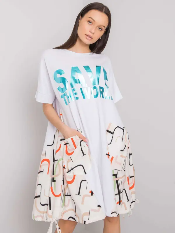 Italy Moda Dress-DHJ-SK-13117.41P-white-beige