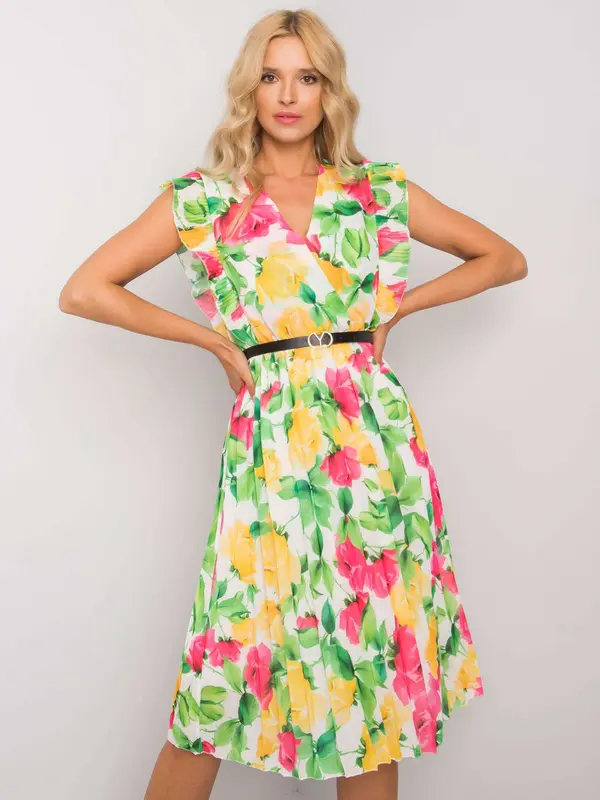 Italy Moda Dress-DHJ-SK-13198-1.75-white-pink