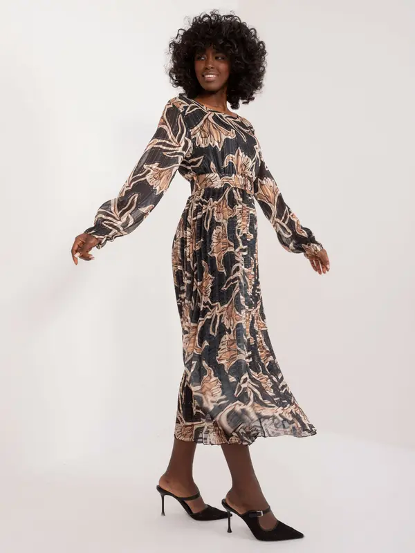 Italy Moda Dress-DHJ-SK-13928.42-black-beige