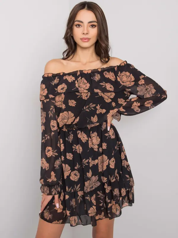 Italy Moda Dress-DHJ-SK-15015.56P-camel