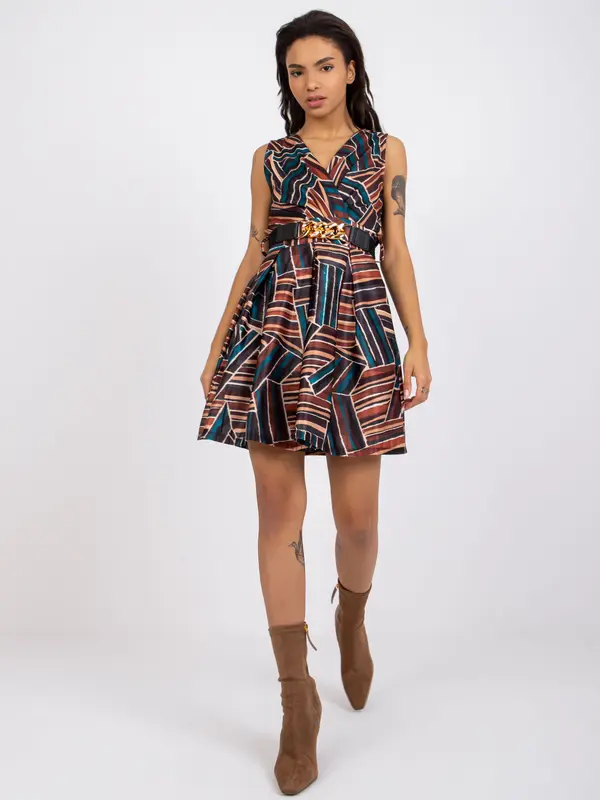 Italy Moda Dress-DHJ-SK-15308-1.57P-camel