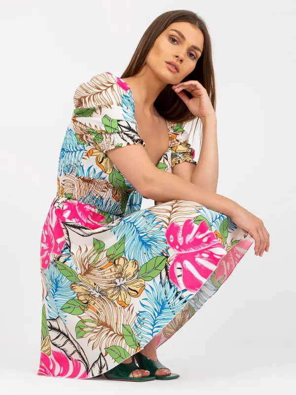 Italy Moda Dress-DHJ-SK-15836.51-white-blue