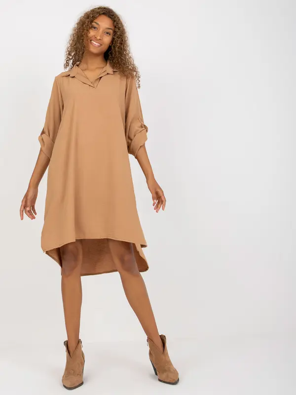 Italy Moda Dress-DHJ-SK-16328.33-camel