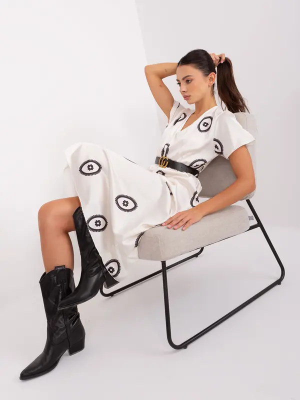 Italy Moda Dress-DHJ-SK-17260.90-ecru