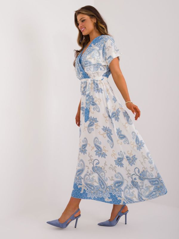 Italy Moda Dress-DHJ-SK-19276.10X-White-Blue