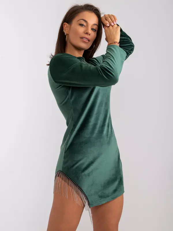 Italy Moda Dress-DHJ-SK-6509.82P-dark green