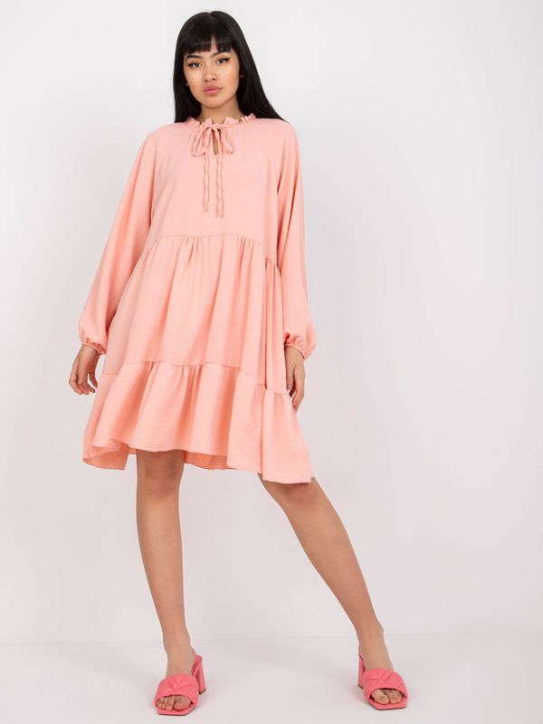 Italy Moda Dress-DHJ-SK-C2201.68-Peach