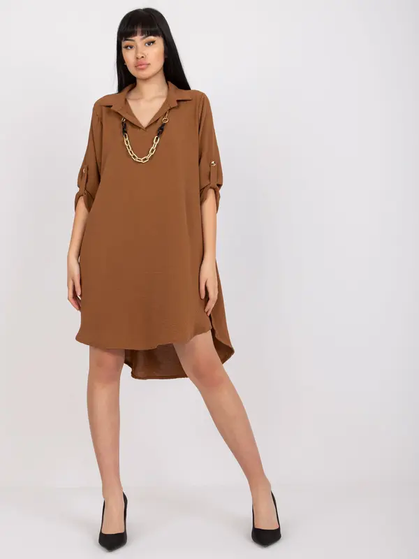 Italy Moda Dress-DHJ-SK-V2209.94-brown
