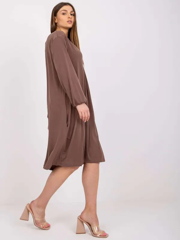 ex moda Dress-EM-SK-604.10P-brown