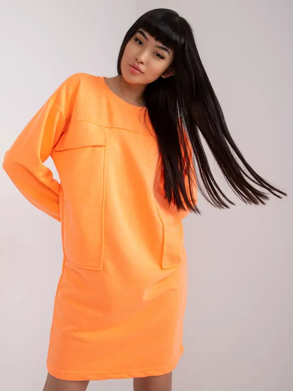 ex moda Dress-EM-SK-717.33X-fluo orange