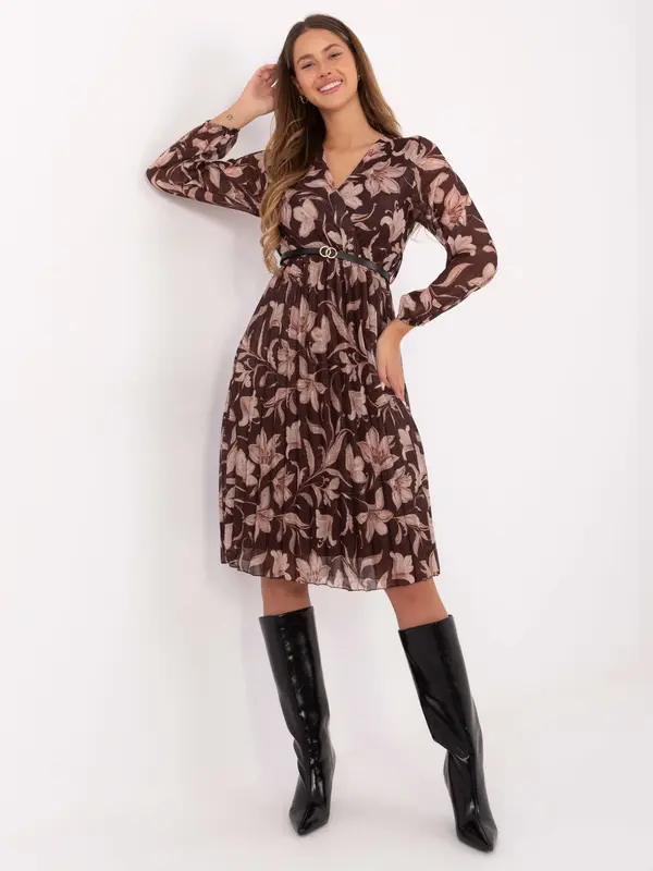 Italy Moda Dress-IT-SK-10536-1.16P-brown