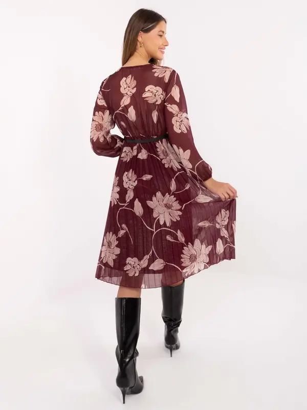 Italy Moda Dress-IT-SK-10536.18P-burgundy