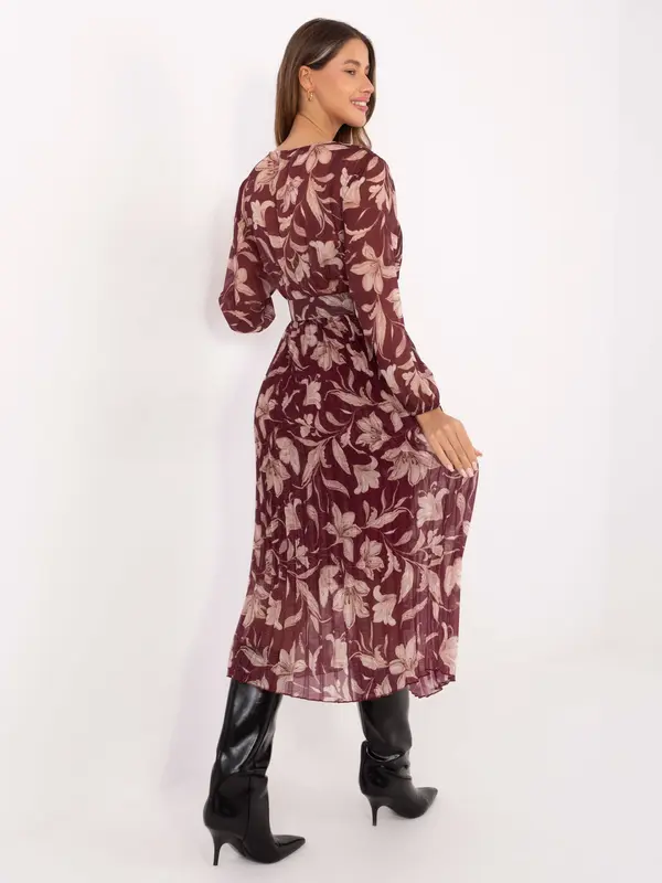 Italy Moda Dress-IT-SK-11389-1.28P-burgundy