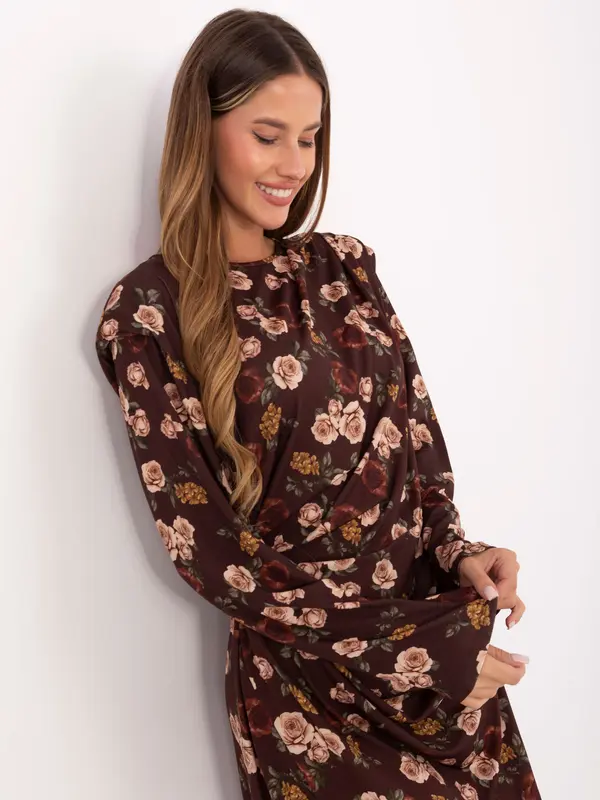 RUE PARIS Dress-IT-SK-20057-1.02-brown