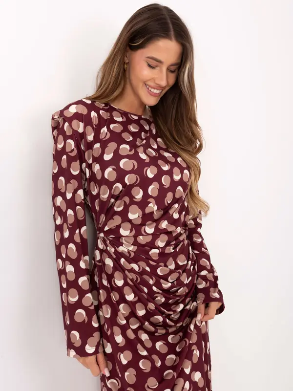 RUE PARIS Dress-IT-SK-20057.21P-burgundy