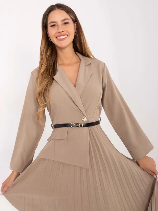 Italy Moda Dress-IT-SK-21599.80-beige