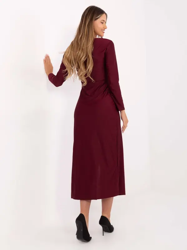 Italy Moda Dress-IT-SK-21609.83-burgundy