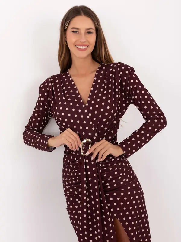 Italy Moda Dress-IT-SK-21625-3.27-burgundy