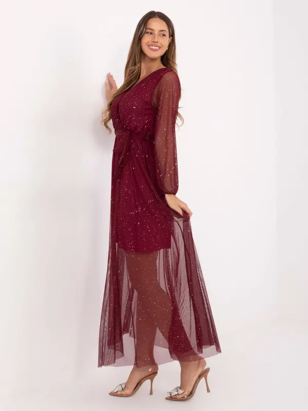 Italy Moda Dress-IT-SK-21808.01-burgundy