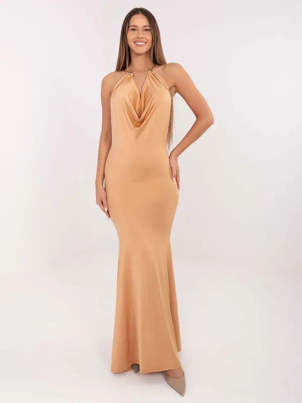 Italy Moda Dress-IT-SK-21859.01P-camel