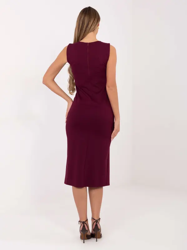 Italy Moda Dress-IT-SK-21891.61-burgundy