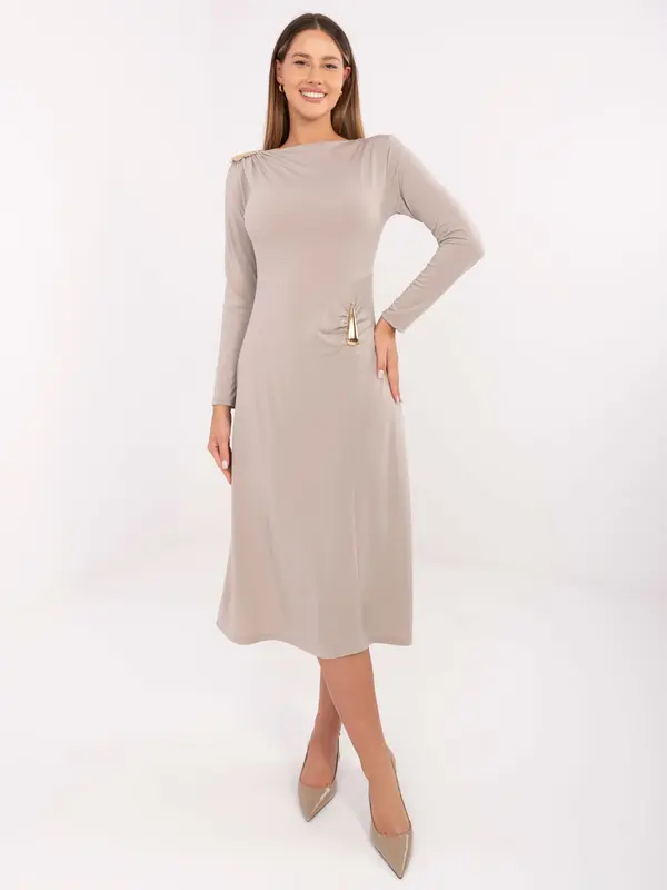 Italy Moda Dress-IT-SK-21900.00-beige