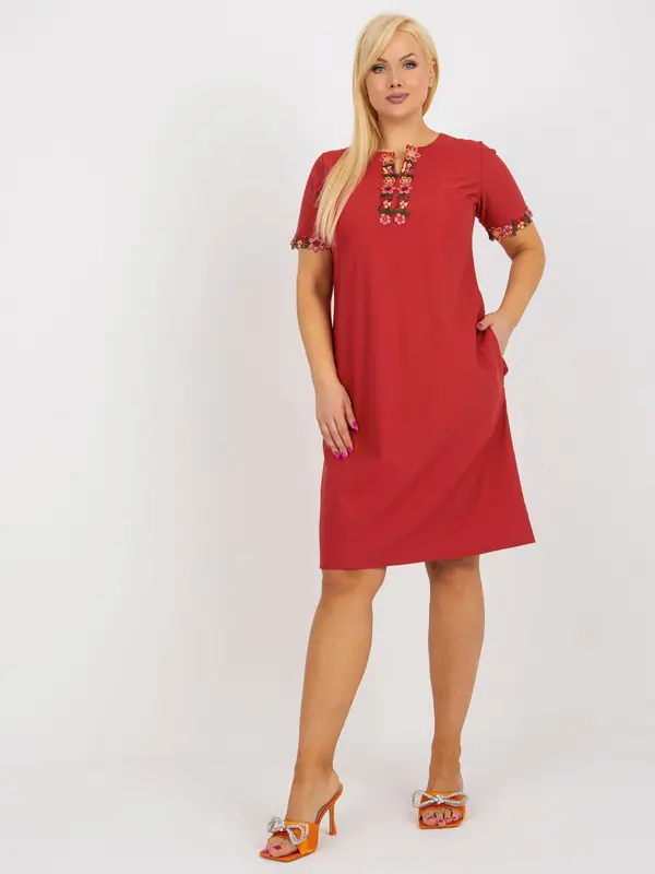 LAKERTA Dress-LK-SK-506309.50-burgundy