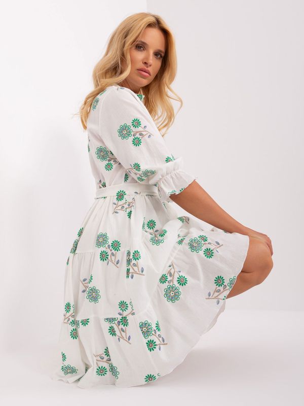 LAKERTA Dress-LK-SK-509346.85-white-green