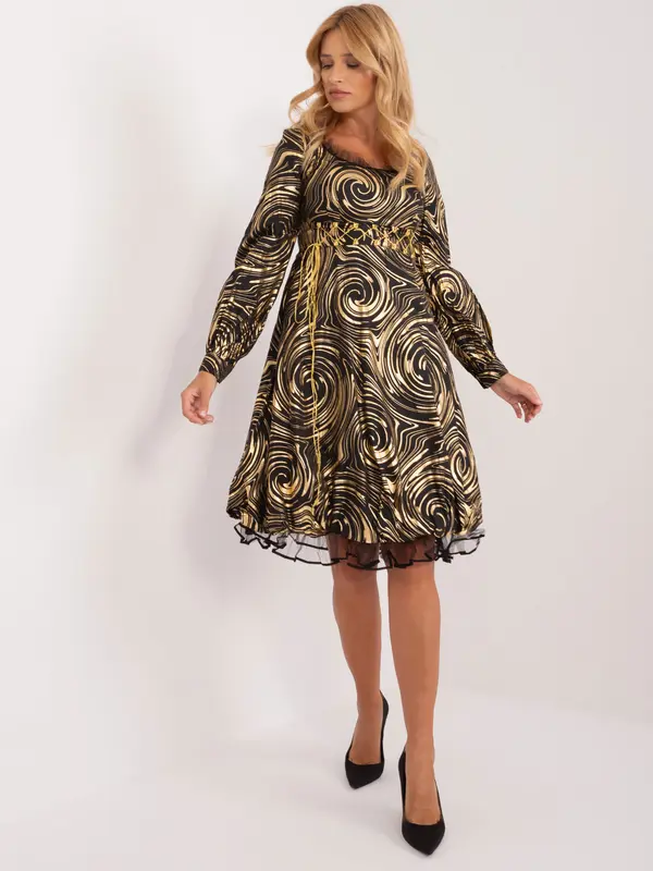 LAKERTA Dress-LK-SK-509565.07-black-gold