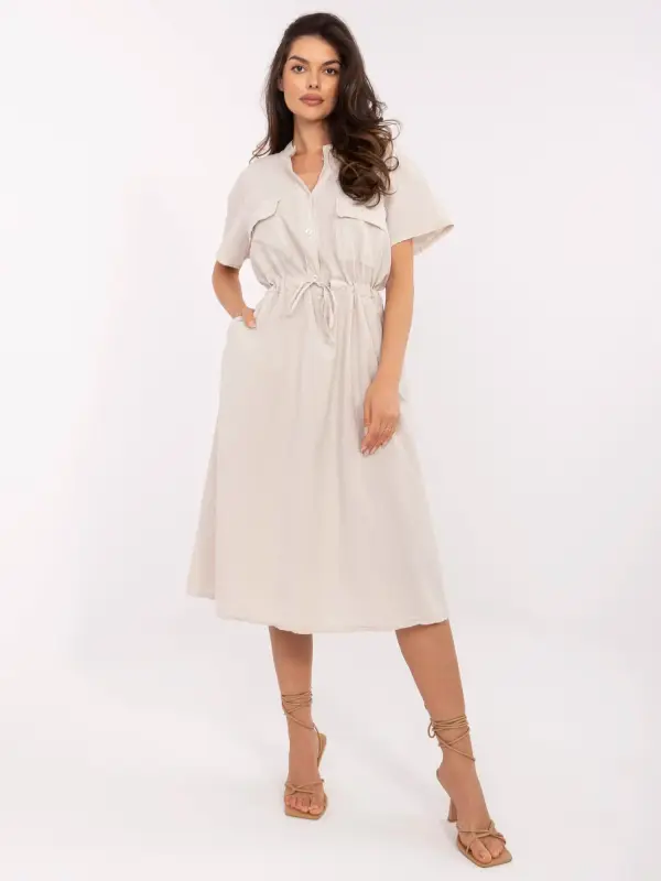 Italy Moda Dress-MI-SK-109898.68-beige