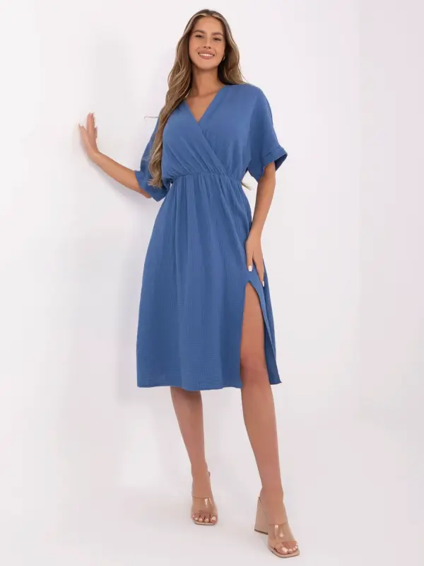 Italy Moda Dress-MI-SK-121008.84-dark blue