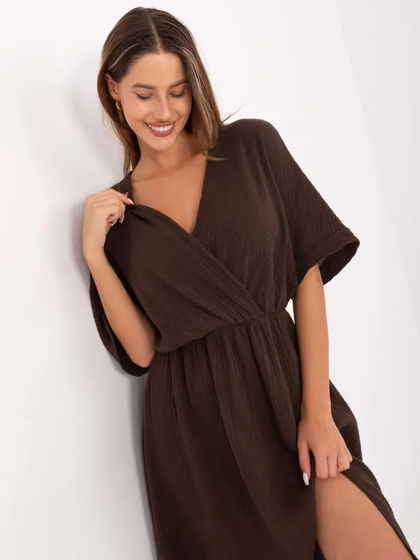 Italy Moda Dress-MI-SK-121008.84-dark brown