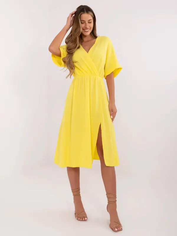 Italy Moda Dress-MI-SK-121008.84-yellow